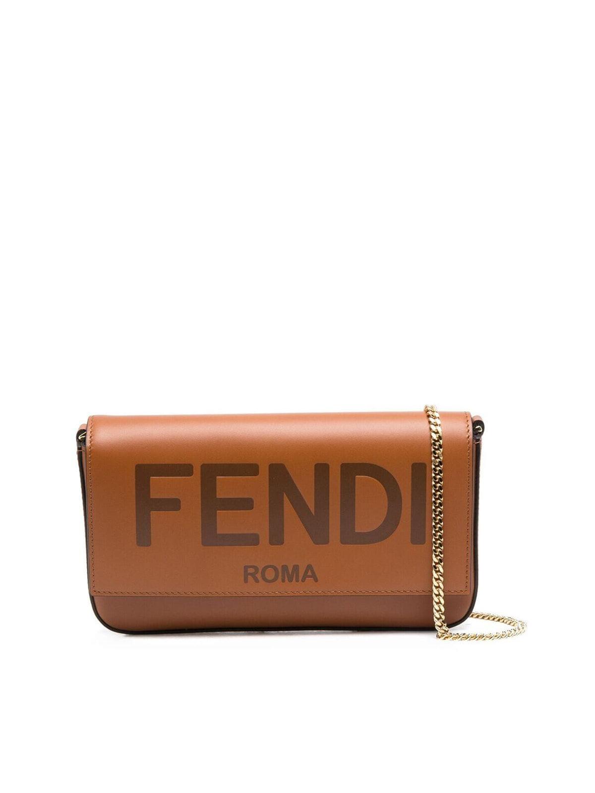 fendi logo chain crossbody bag