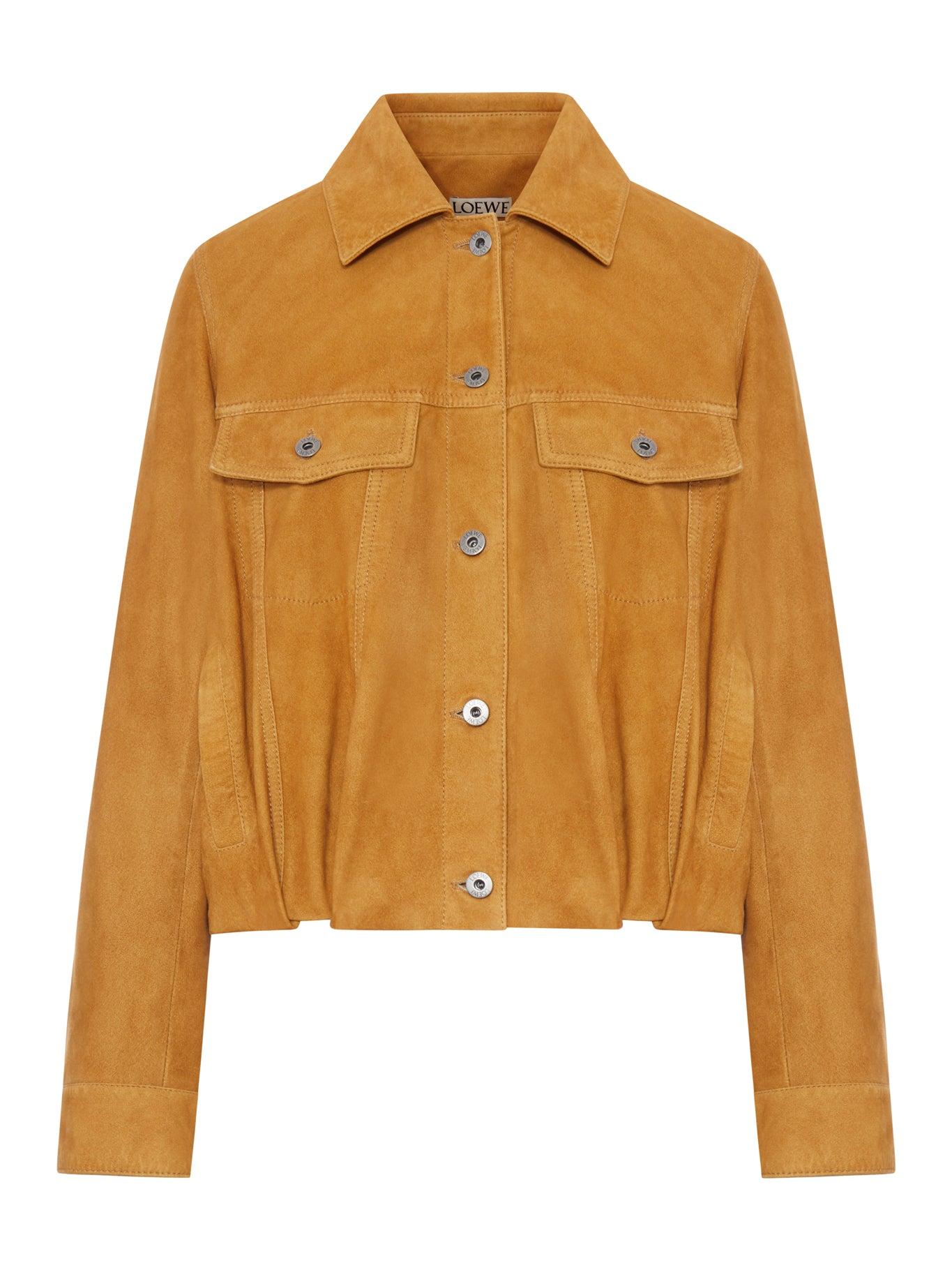 ジャケット・アウター Vintage Loewe fly front suede jacket Jacket in suede goatskin Beige - LOEWE International official website