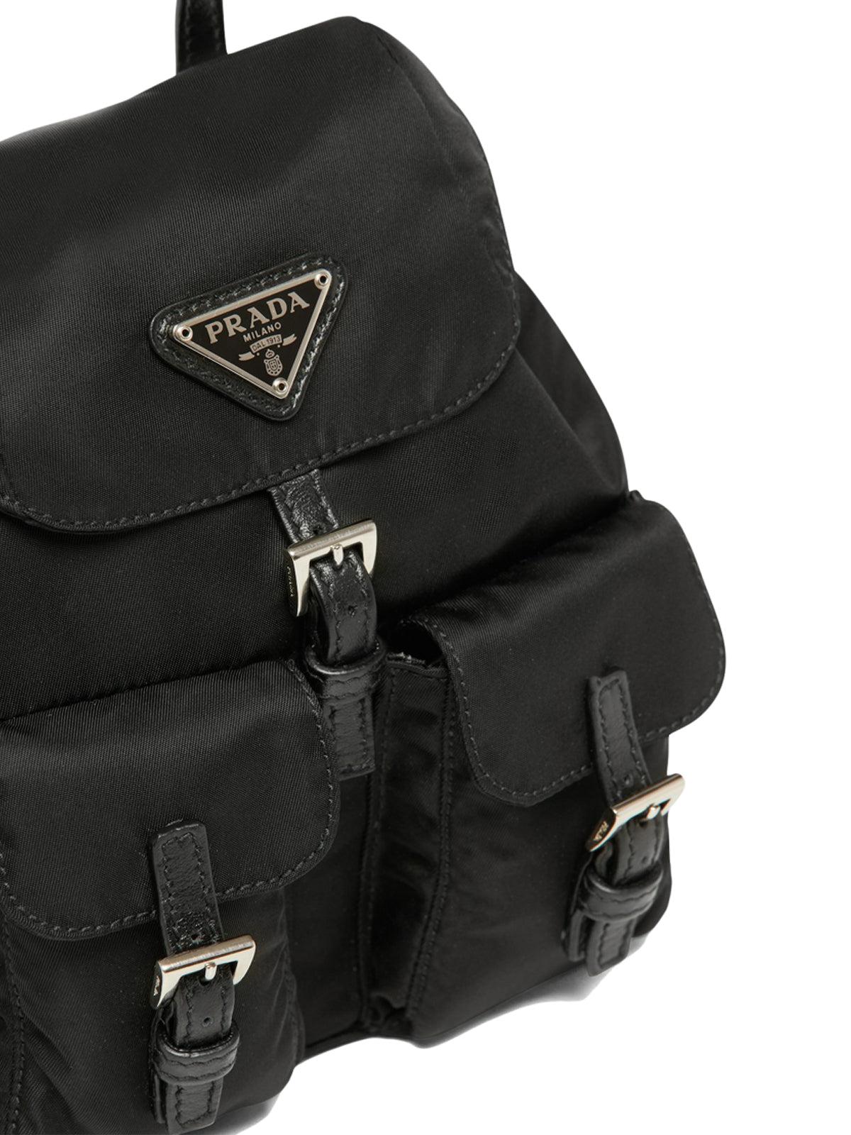 Prada Mini Nylon Backpack in Black | Lyst