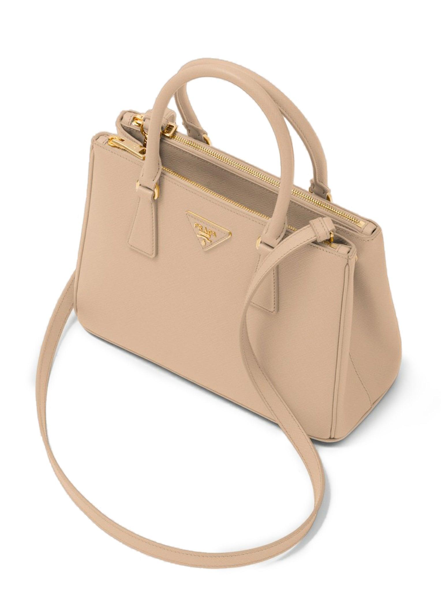 Prada Cream Saffiano Leather Small Panier Bag Prada