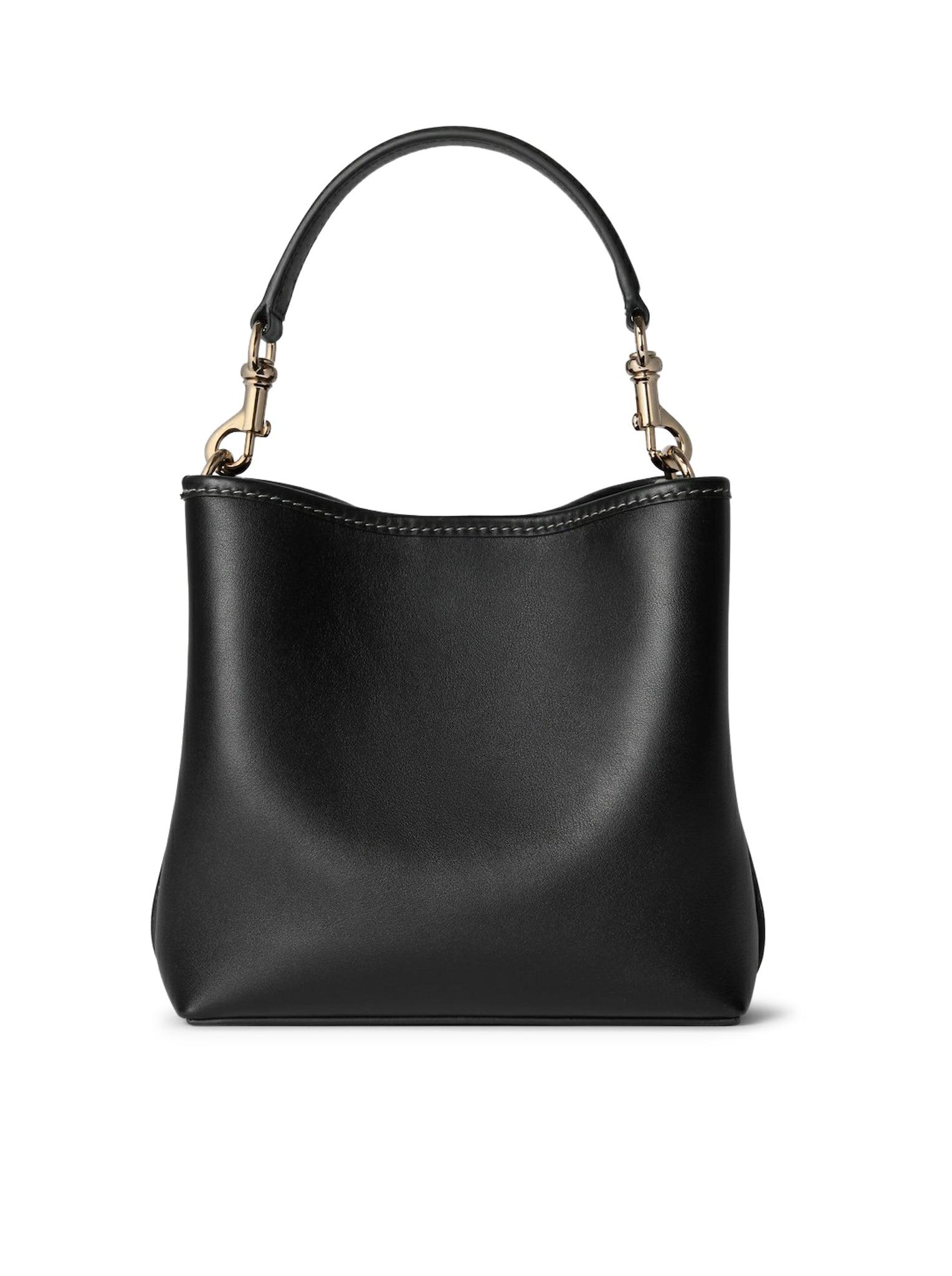ショルダーバッグ・ポシェット GUCCI BLACK LEATHER SMALL BUCKET BAG Gucci 73 small bucket bag in black leather | GUCCI® US