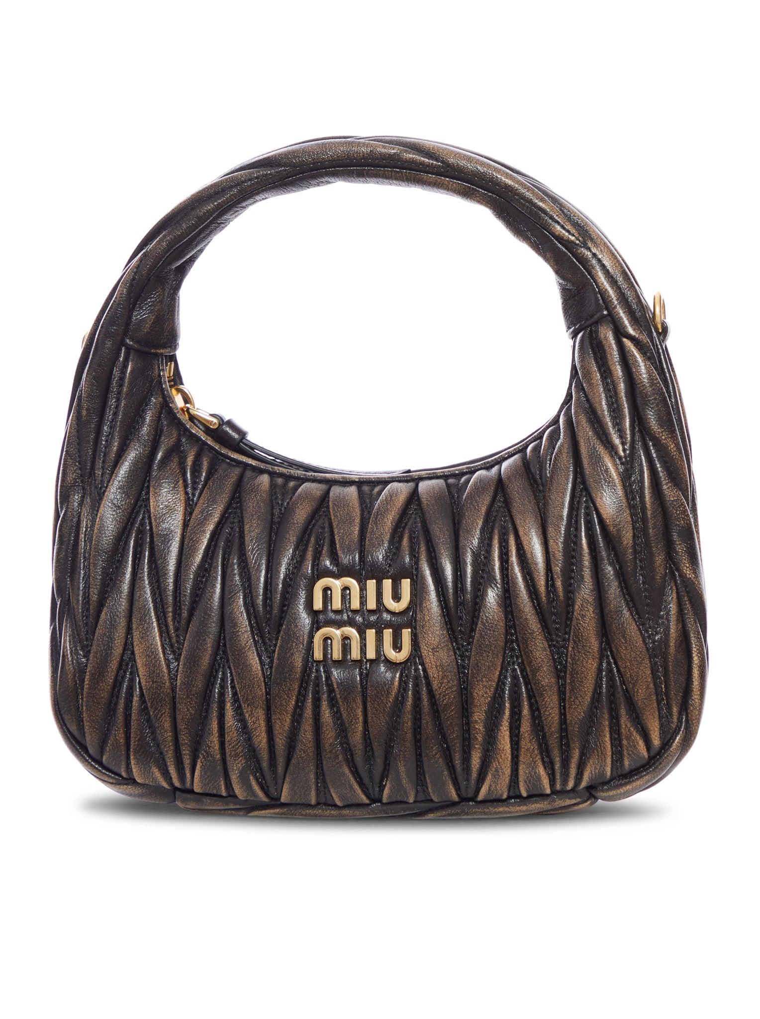 【SALE】 ◆MIUMIU◆ レディース パテントレザー ホーボーバッグ miumiu ミュウミュウ パテントレザー ミニポーチつき ショルダー