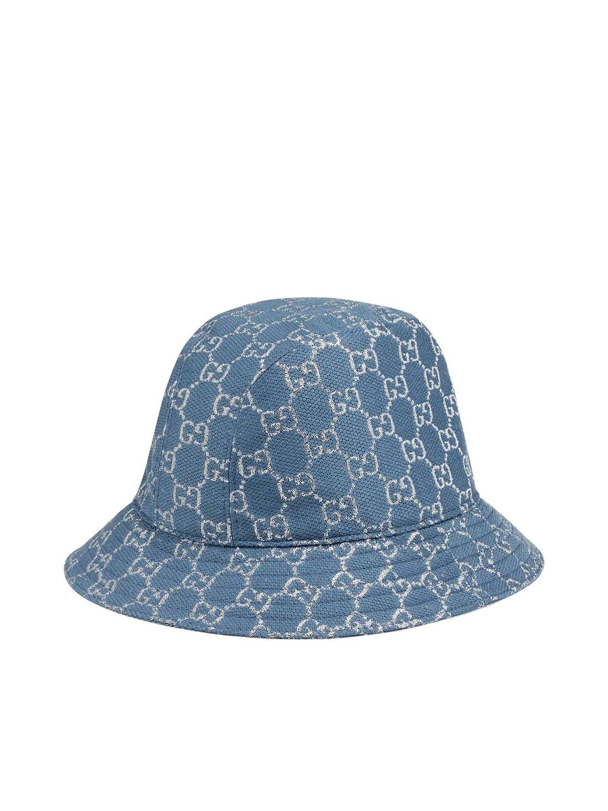 Gucci GG Lamé Bucket Hat in Turquoise 