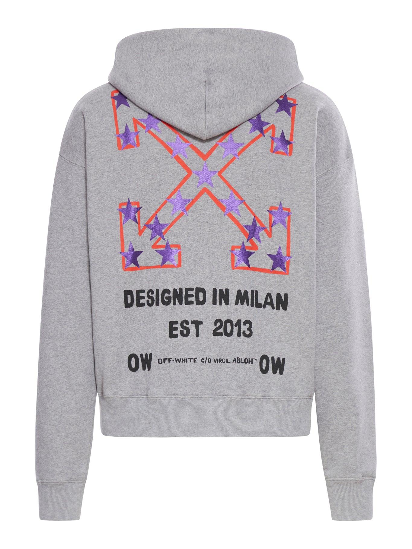 Off White c o Virgil Abloh Star Arrow Hoodie in Grey for Men Lyst UK