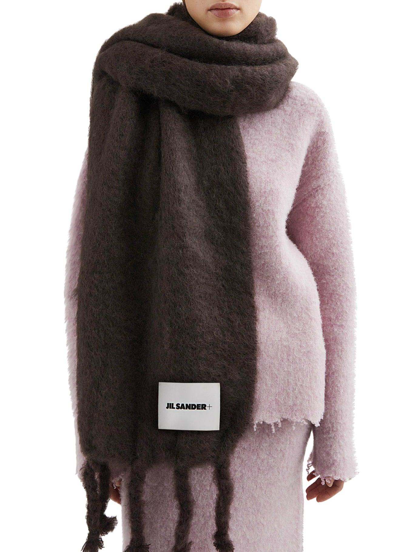 JIL SANDER｜MUFFLERS (Wool Scarf (J47ZZ0125 J14737 001)) Jil Sander Quilted Wool Muffler Poncho Scarf Women Scarf