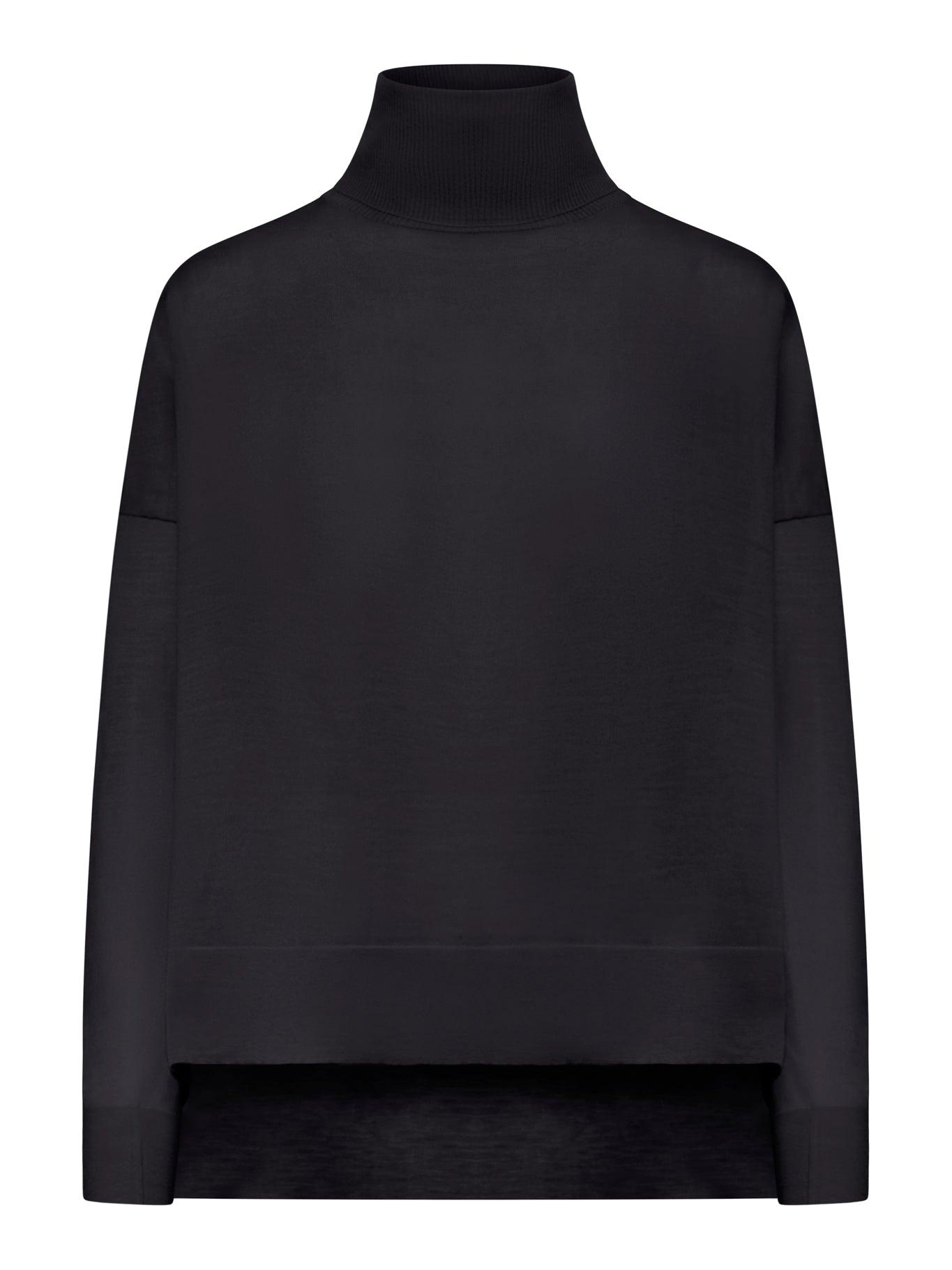 Roberto Collina Oversized Turtleneck Sweater in Black Lyst UK