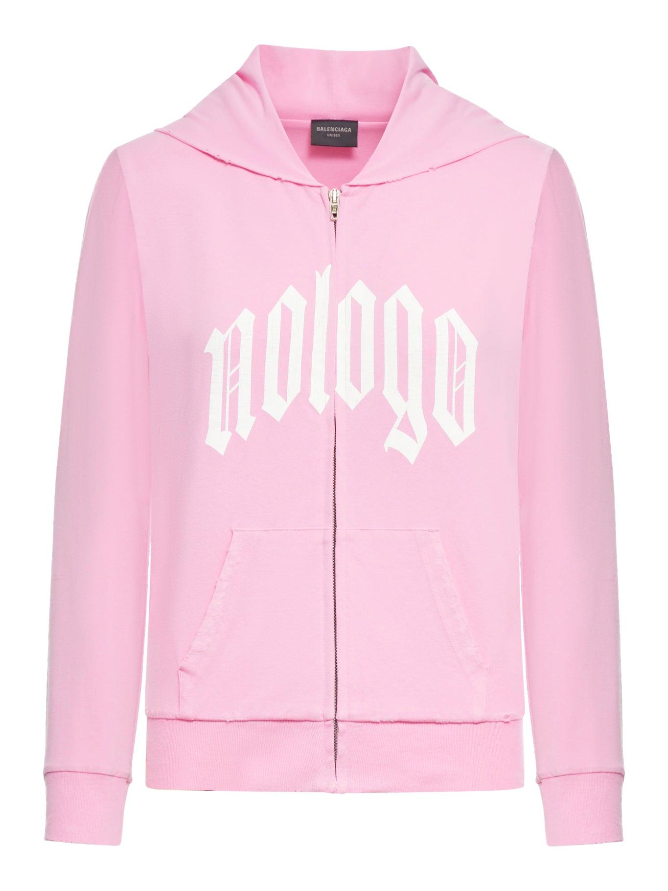 Felpa con zip no logo di Balenciaga in Rosa Lyst