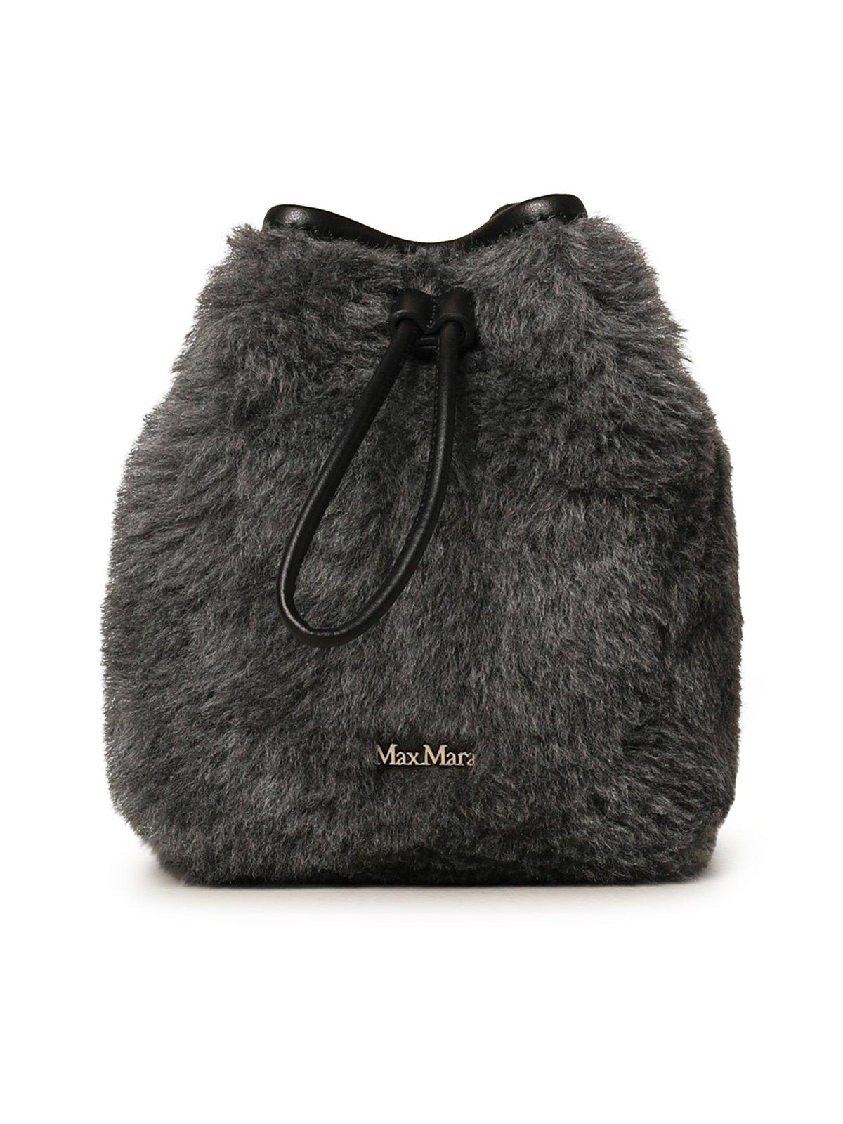 Borsa a secchiello teddy in pelliccia e pelle di Max Mara in Grigio | Lyst