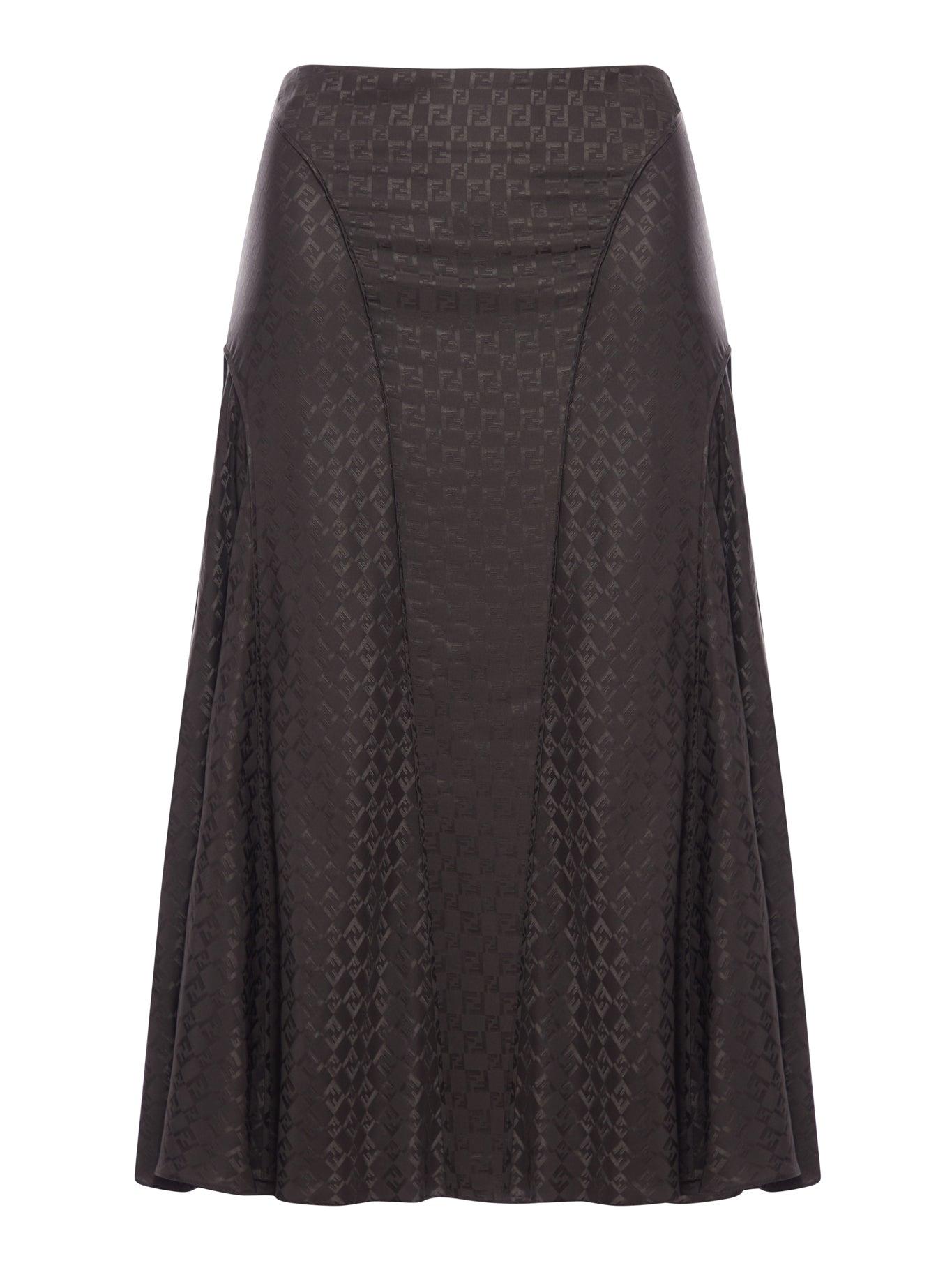 スカート FENDI WAXED LINEN MIDI SKIRT Fendi Beige Waxed Linen Midi Skirt | Fashion Clinic