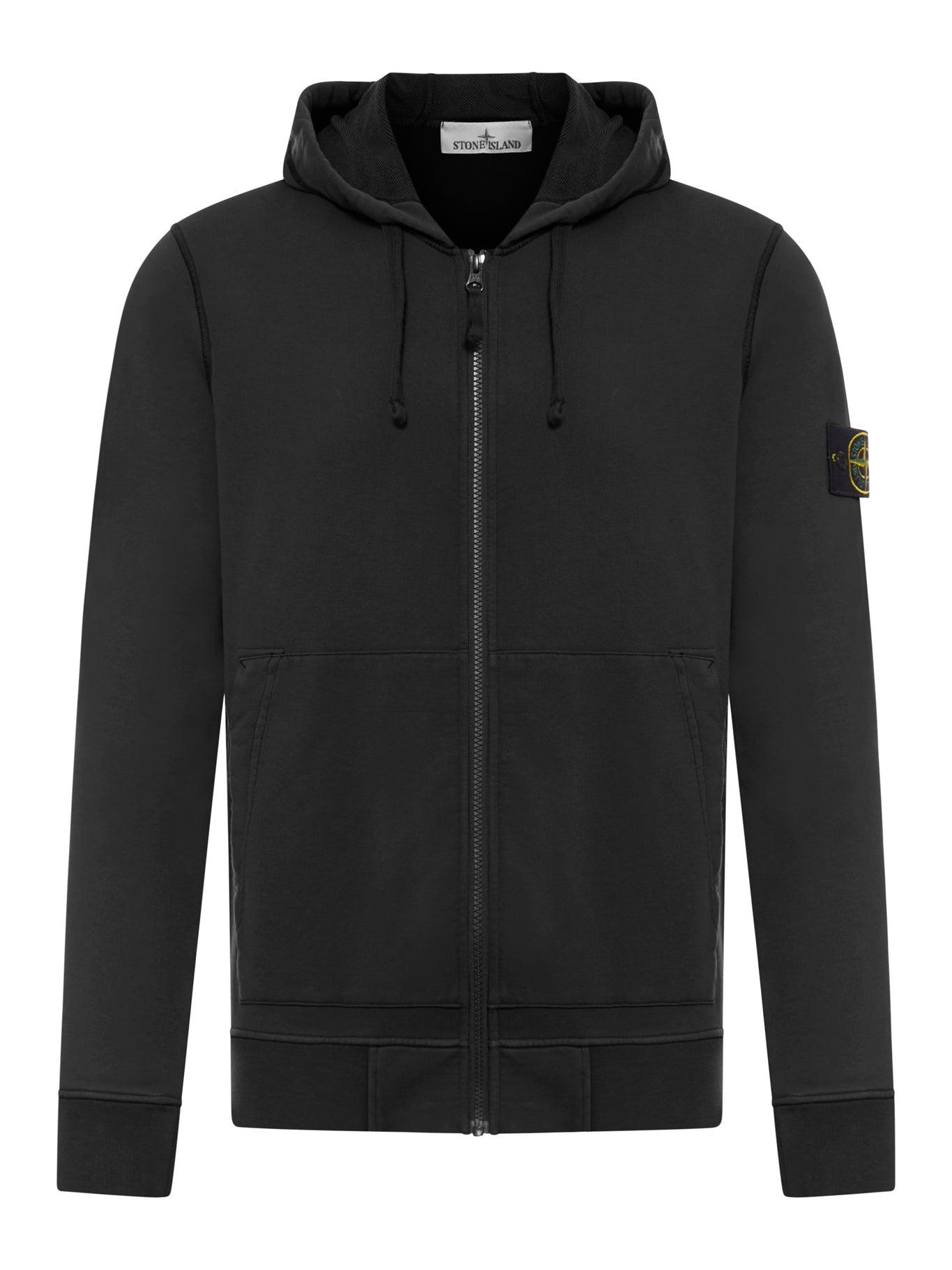 Stone Island Compass Patch Zip-Up Hoodie in Black for Men Lyst UK