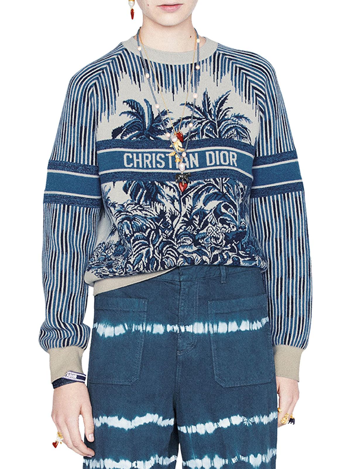 Dior Fantasy Sweater With Logo in Blue | Lyst