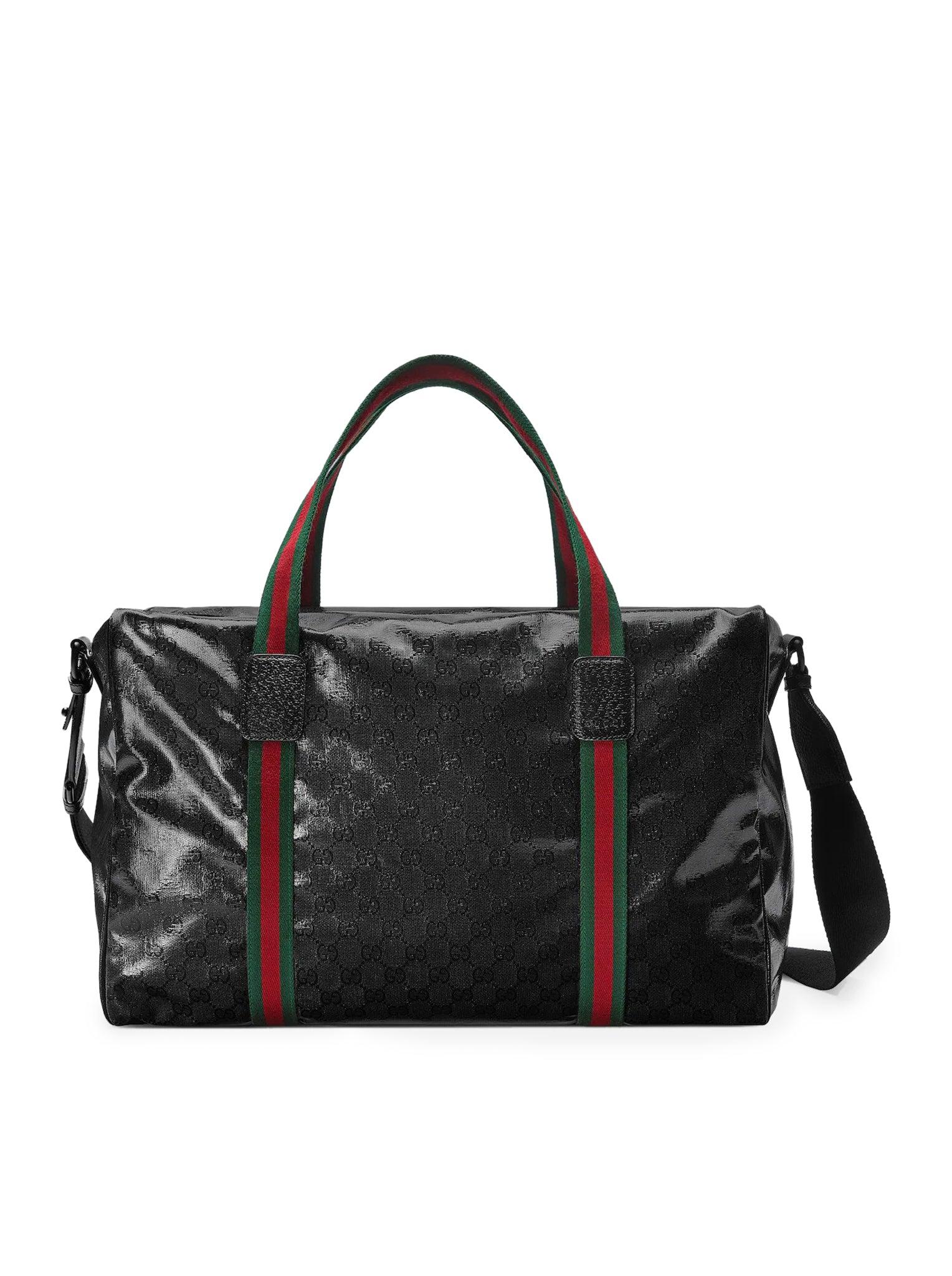 Gucci Large Travel Bag With Web Detail in Black for Men | Lyst