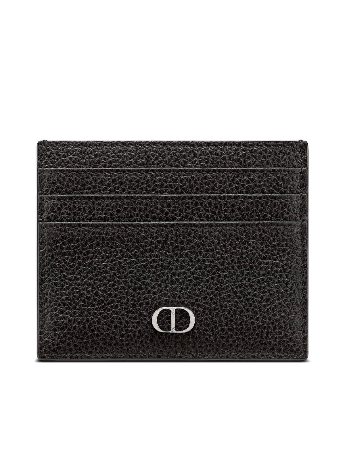 Dior Card Holder 6 Grained Calf Cd Icon in Black for Men