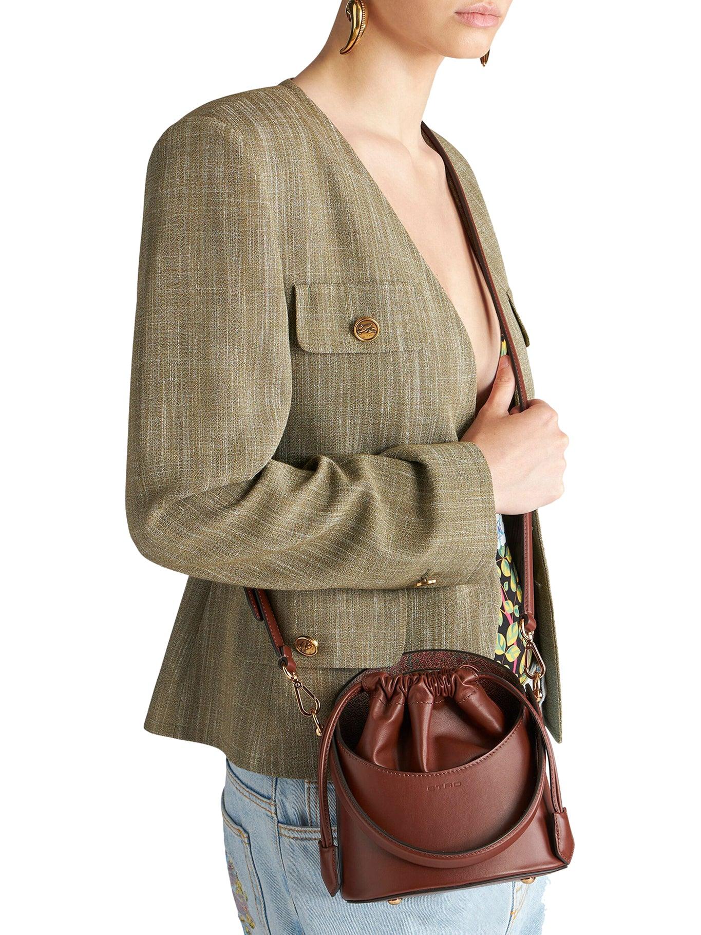 ETRO Saturno leather bucket bag - Red