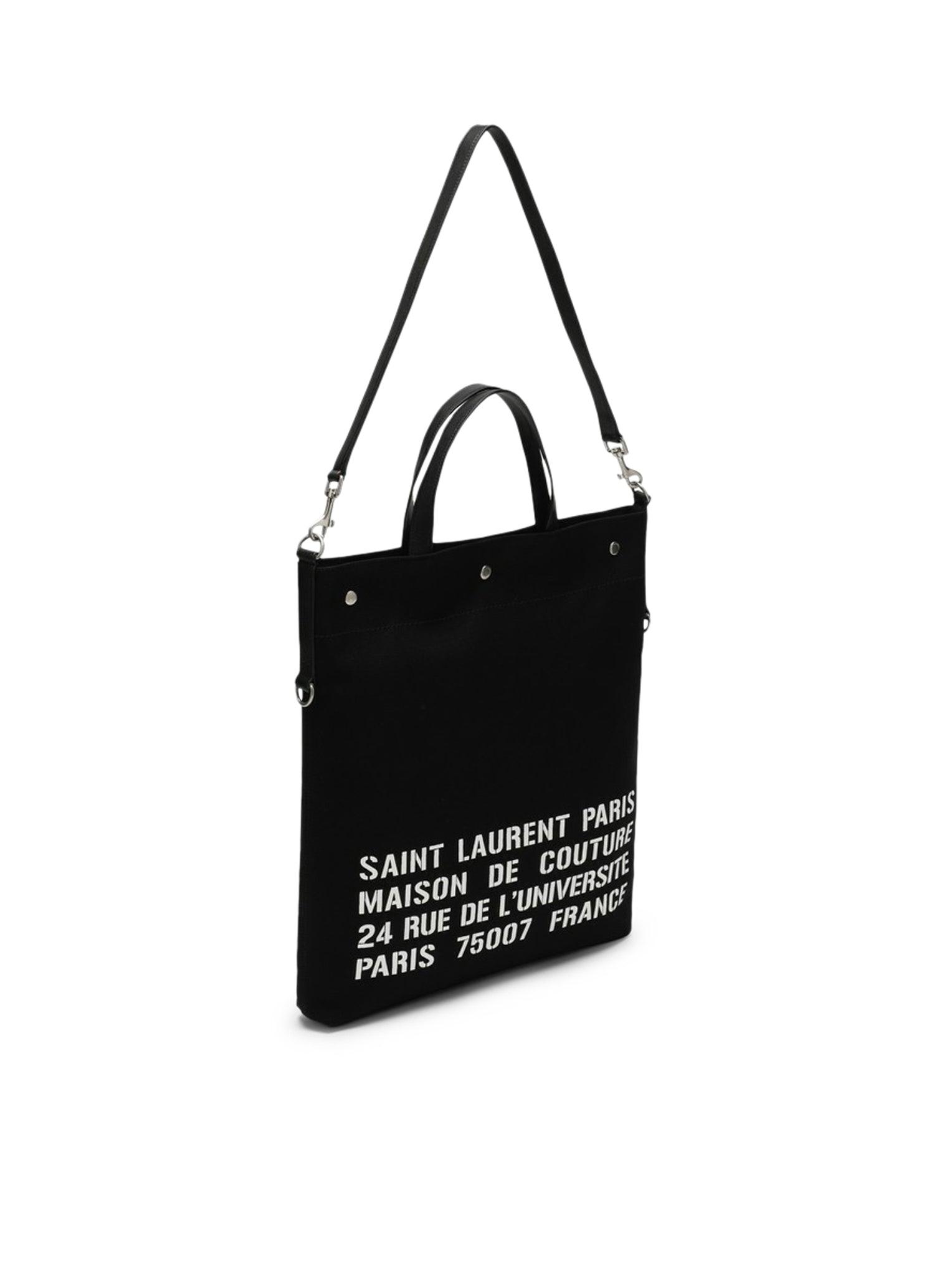 Saint Laurent Noe Leather-trimmed Logo-Print Canvas Tote Bag
