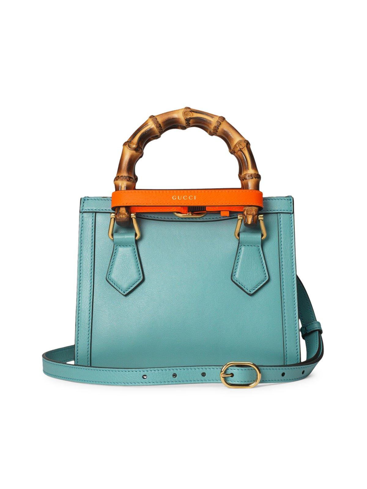 GUCCIグッチ ダイアナ 水色ラフィア ミニ トートバッグ Gucci 【公式】 (グッチ)〔グッチ ダイアナ〕ミニ トートバッグ