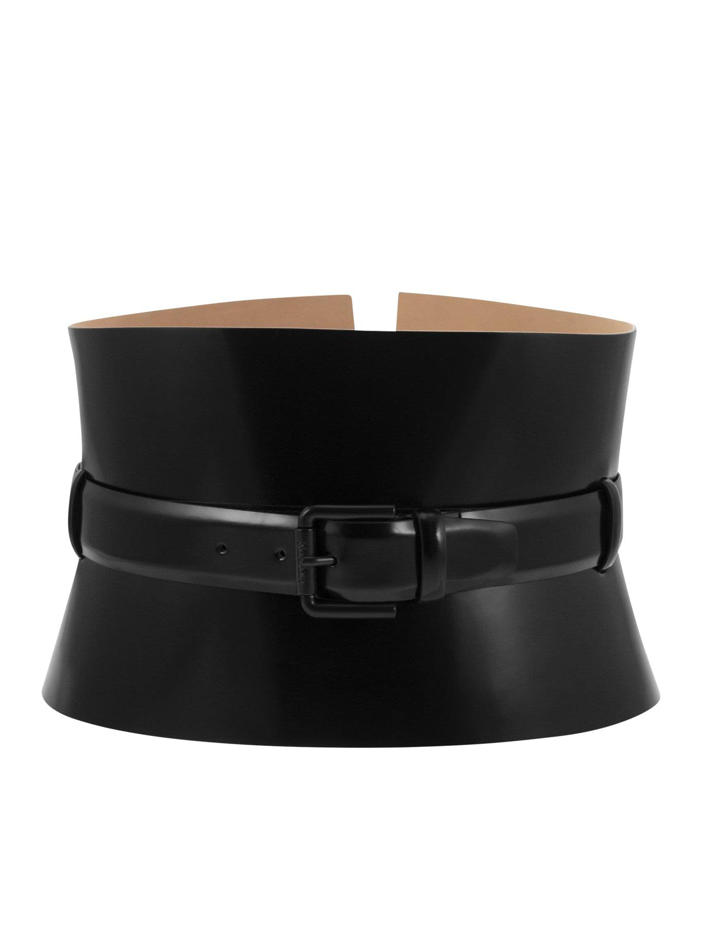 Monogram Leather Belt in Brown - Max Mara