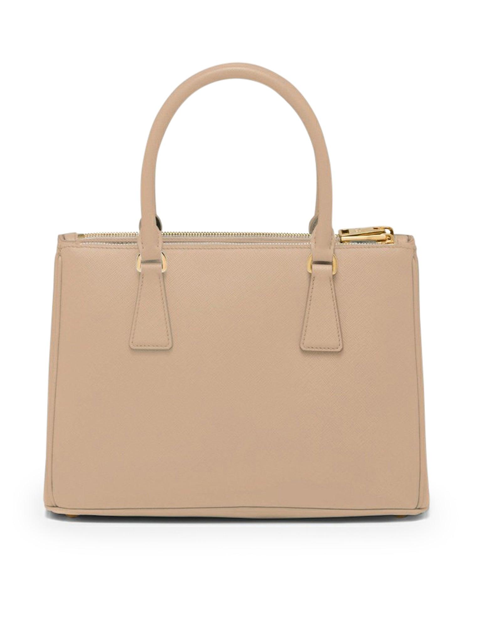 Prada Galleria Medium Bag In Saffiano Leather in Natural