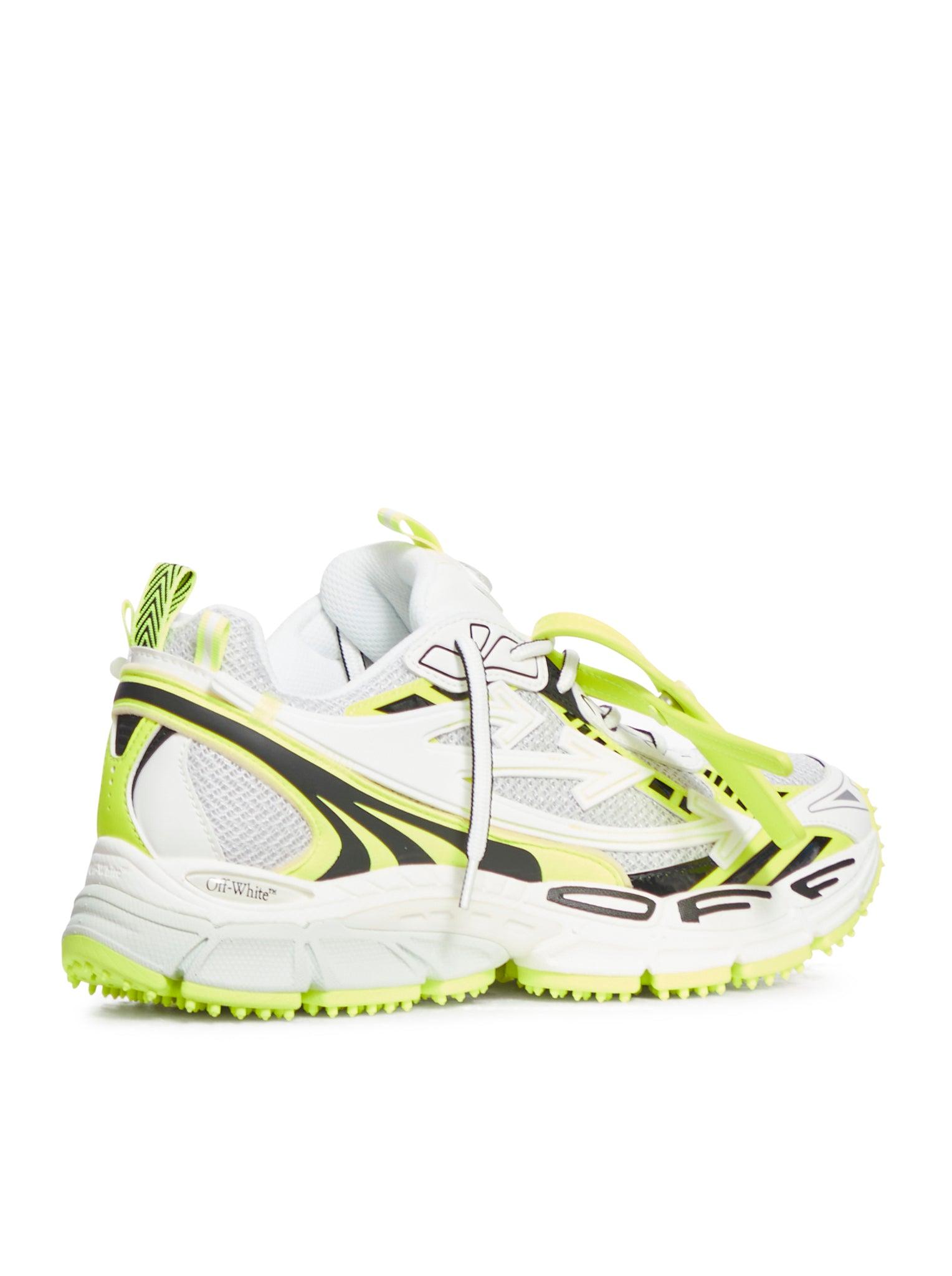 off white neon green sneakers