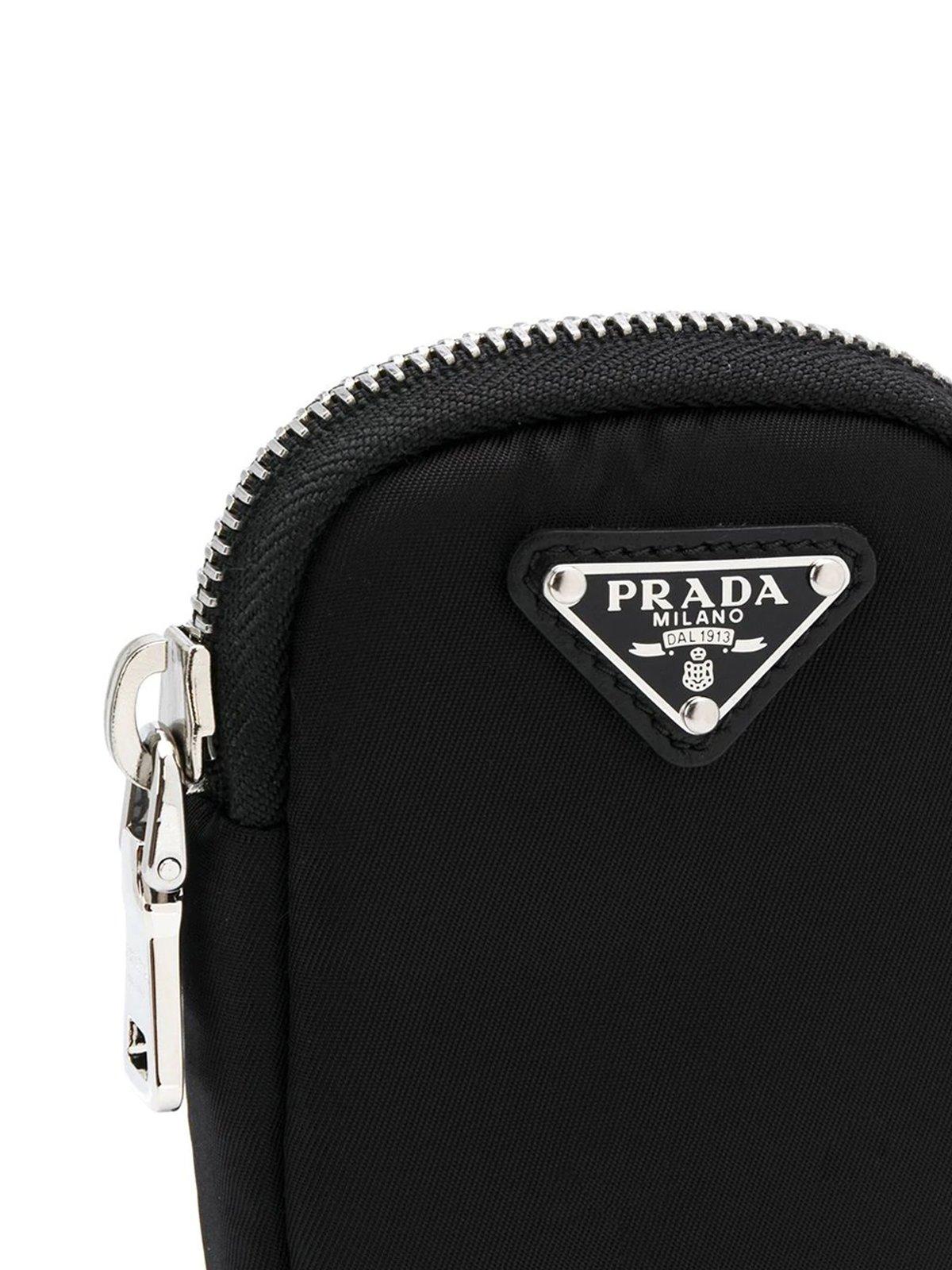 prada logo plaque mini bag