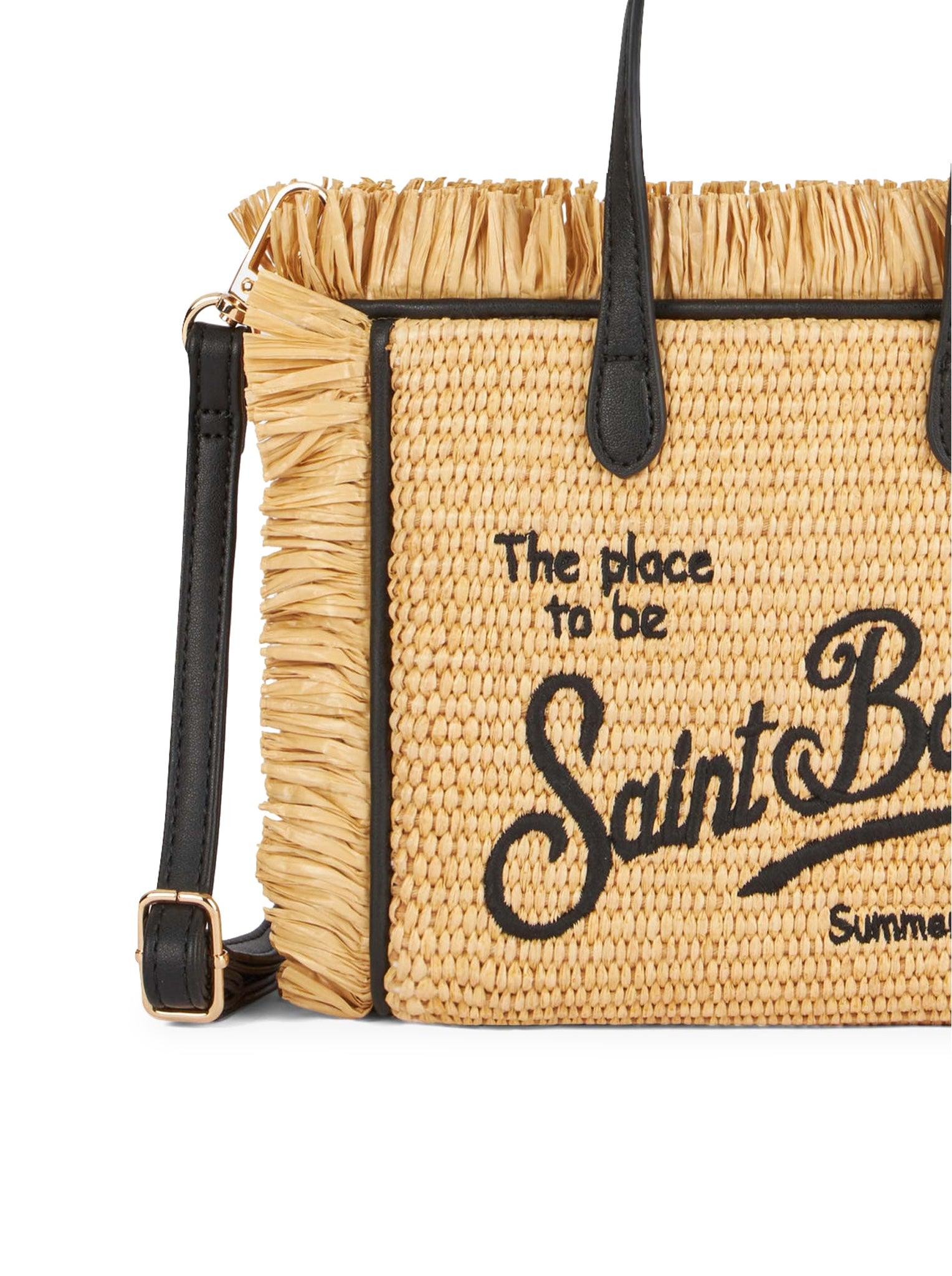 Mc2 Saint Barth Vanity Mini Bag In Straw With Embroidery in Natural | Lyst