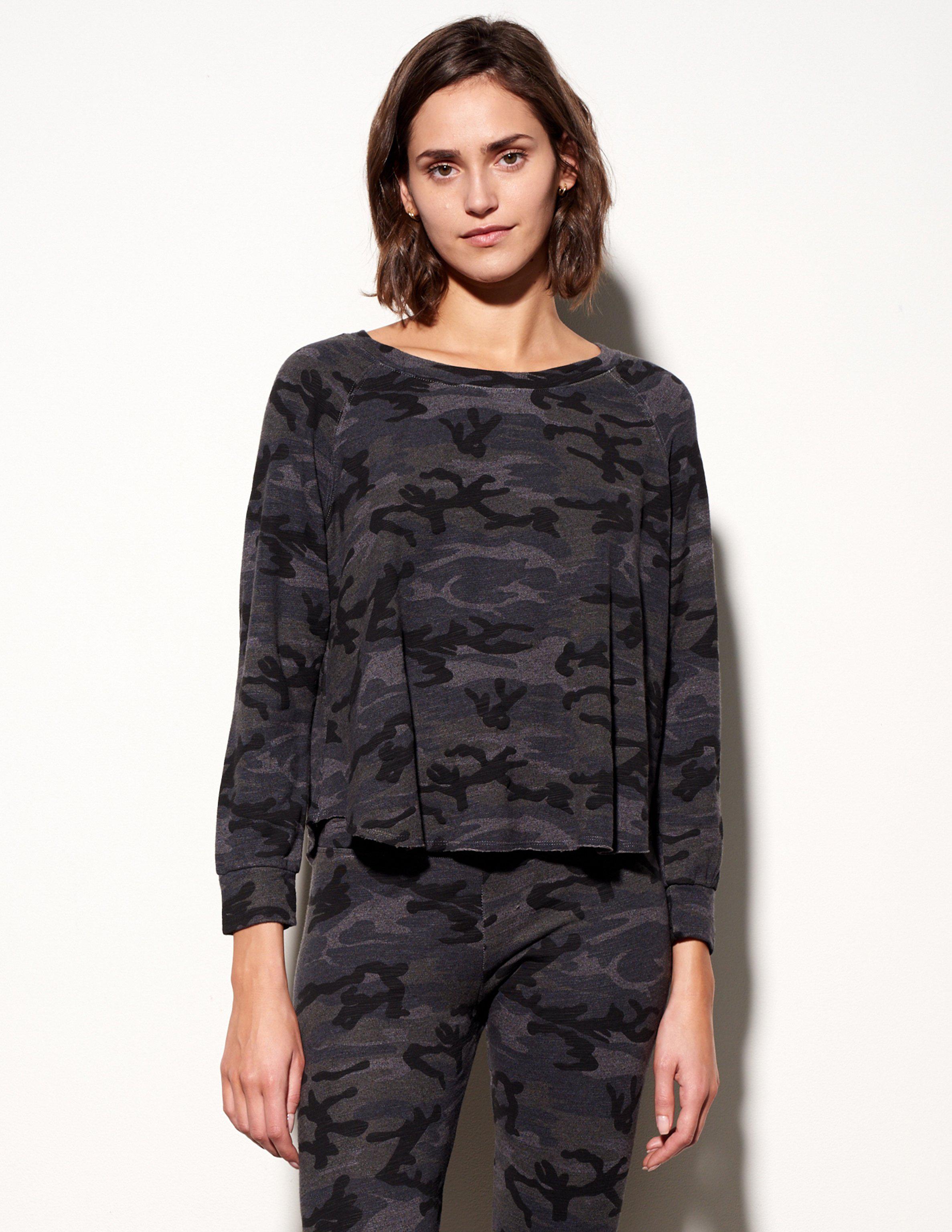 sundry camo trapeze sweatshirt