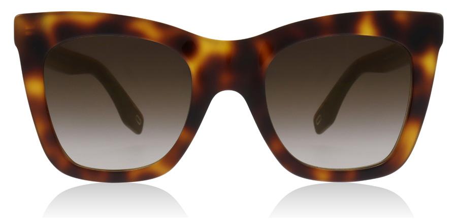 Marc Jacobs Marc 204//S 807IR Sunglasses Black Shiny Gold Frame Grey Lenses 47mm
