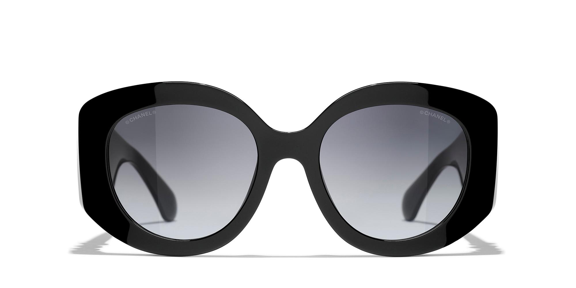 CHANEL Sunglass Oval Sunglasses Ch5543 in Black Lyst UK