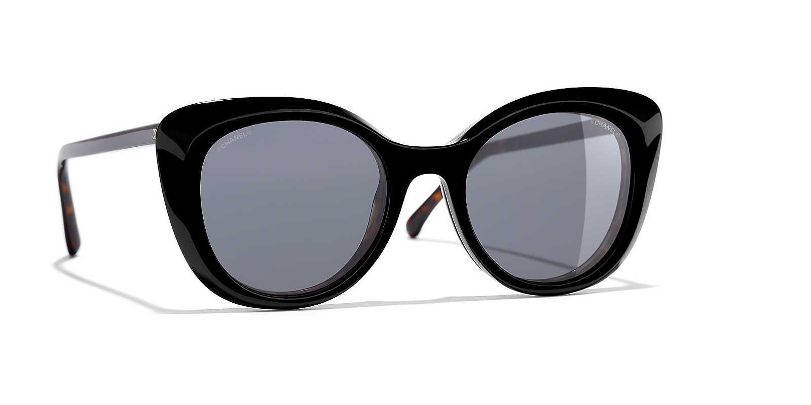 Chanel Clip On Sunglasses in Black | Lyst UK Chanel Clip On Sunglasses in Black | Lyst UK