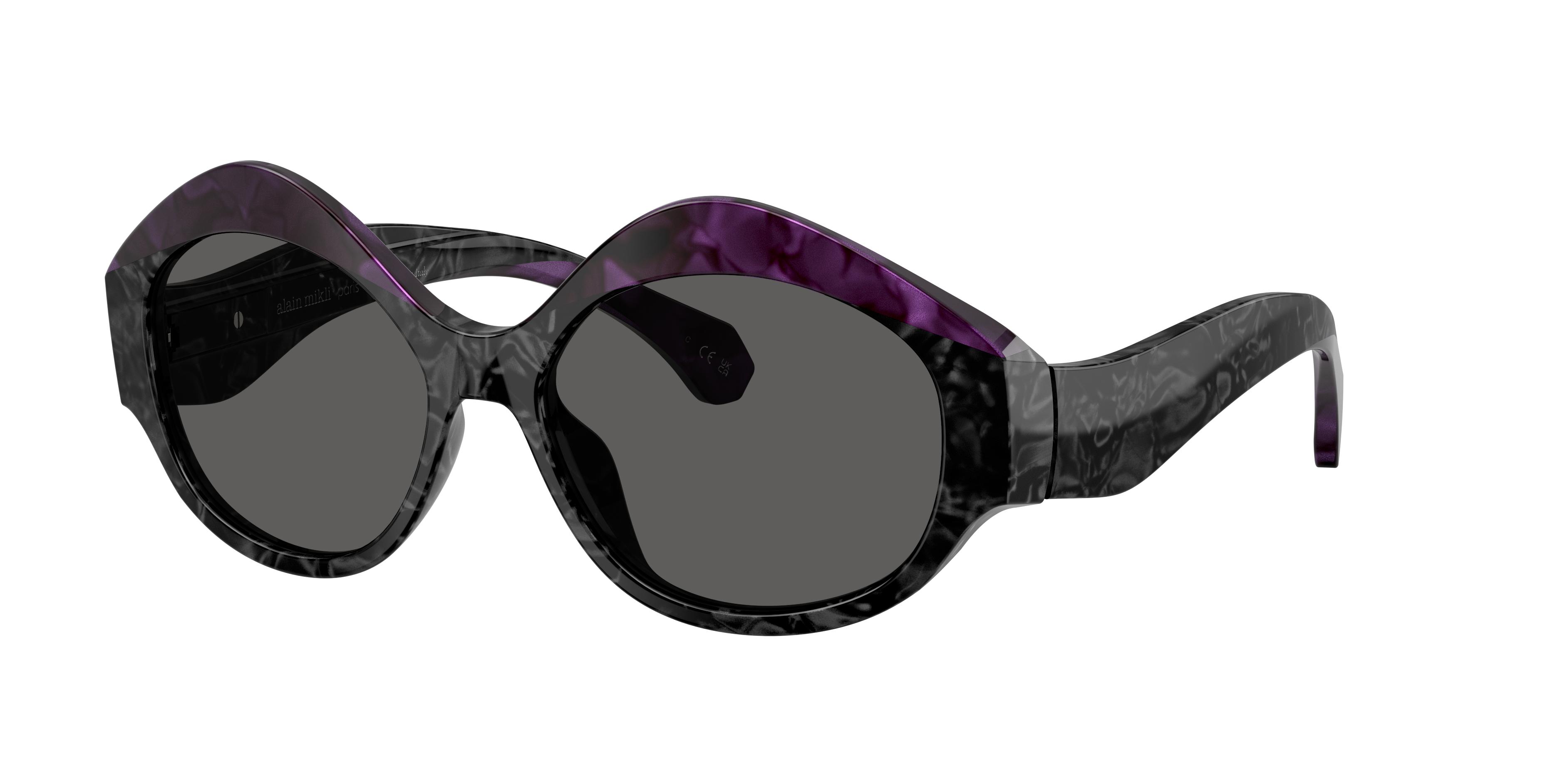 Alain MIKLI SUNGLASSES Women’s VIOLET DIAMOND / VIOLET GREY GRAD 2018 Alain Mikli X Alexandre Vauthier Purple Rhinestone Brim  main image 4