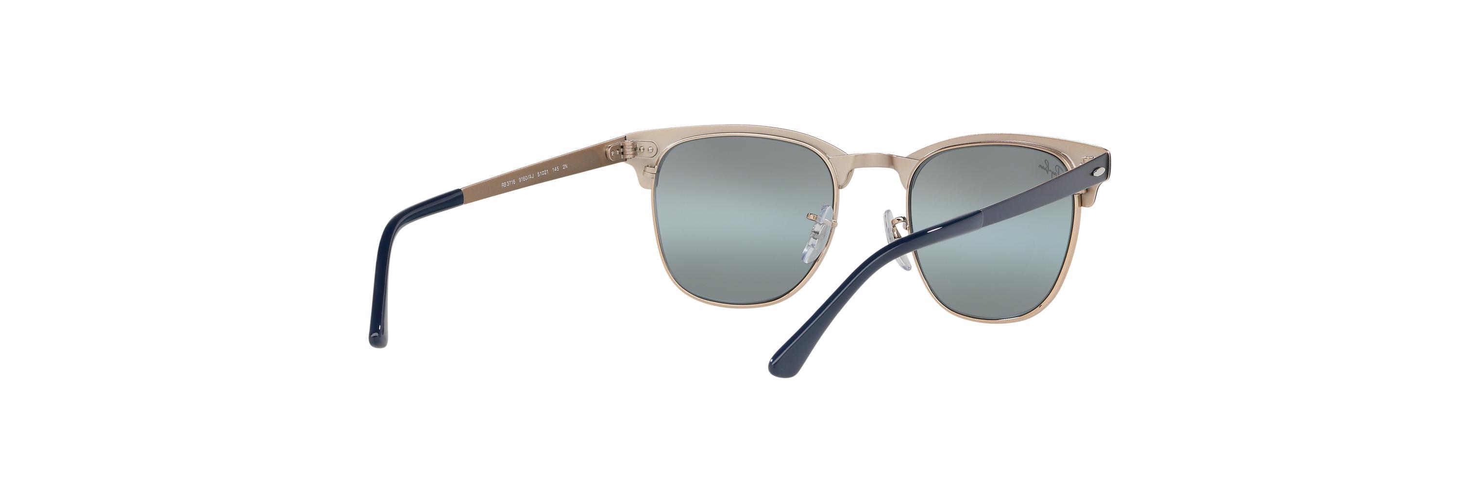 Ray Ban Rb3716 Clubmaster Metal In Blue Blue Blue Lyst Ray Ban Rb3716 Clubmaster Metal In Blue Blue Blue Lyst