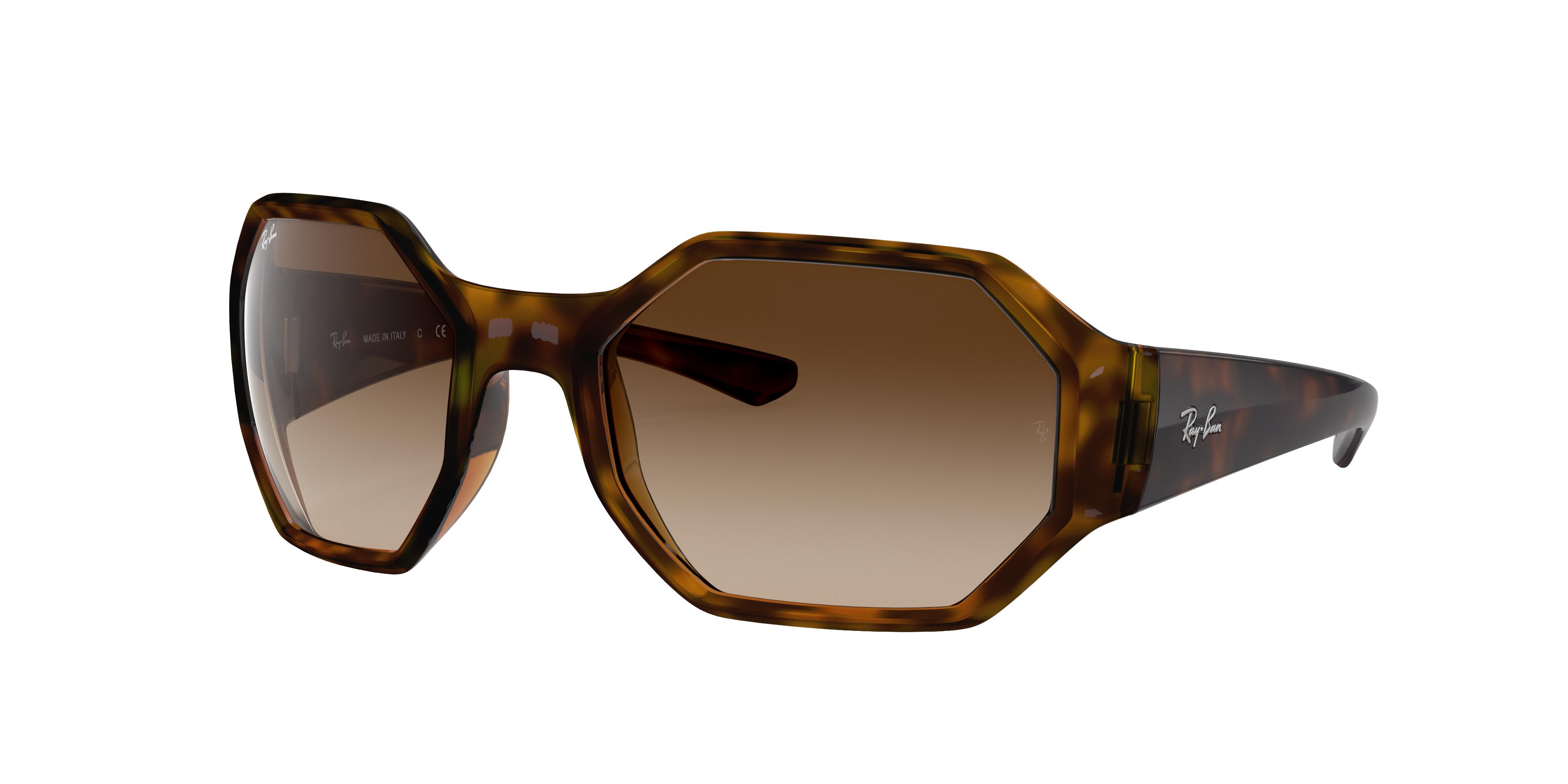 Ray-Ban Rb4337 Sunglasses Shiny Havana Frame Brown Lenses 59-21 in Black |  Lyst