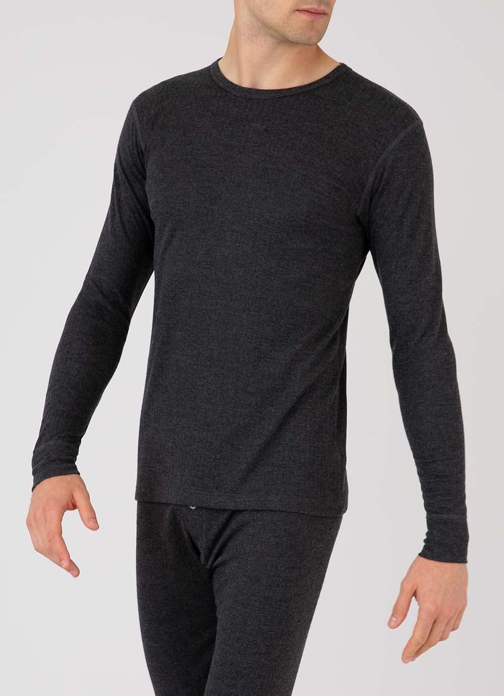 Sunspel Synthetic Men's Thermal Long Sleeve T-shirt In Charcoal in ...