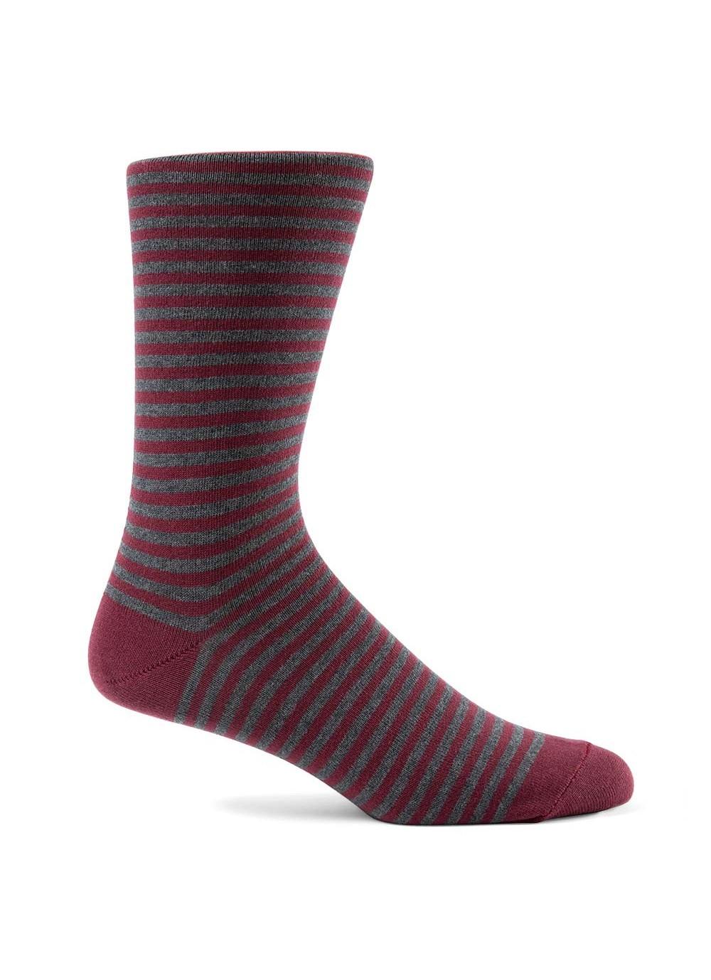 Sunspel Men's Long Staple Cotton Socks In Burgundy/light Grey English