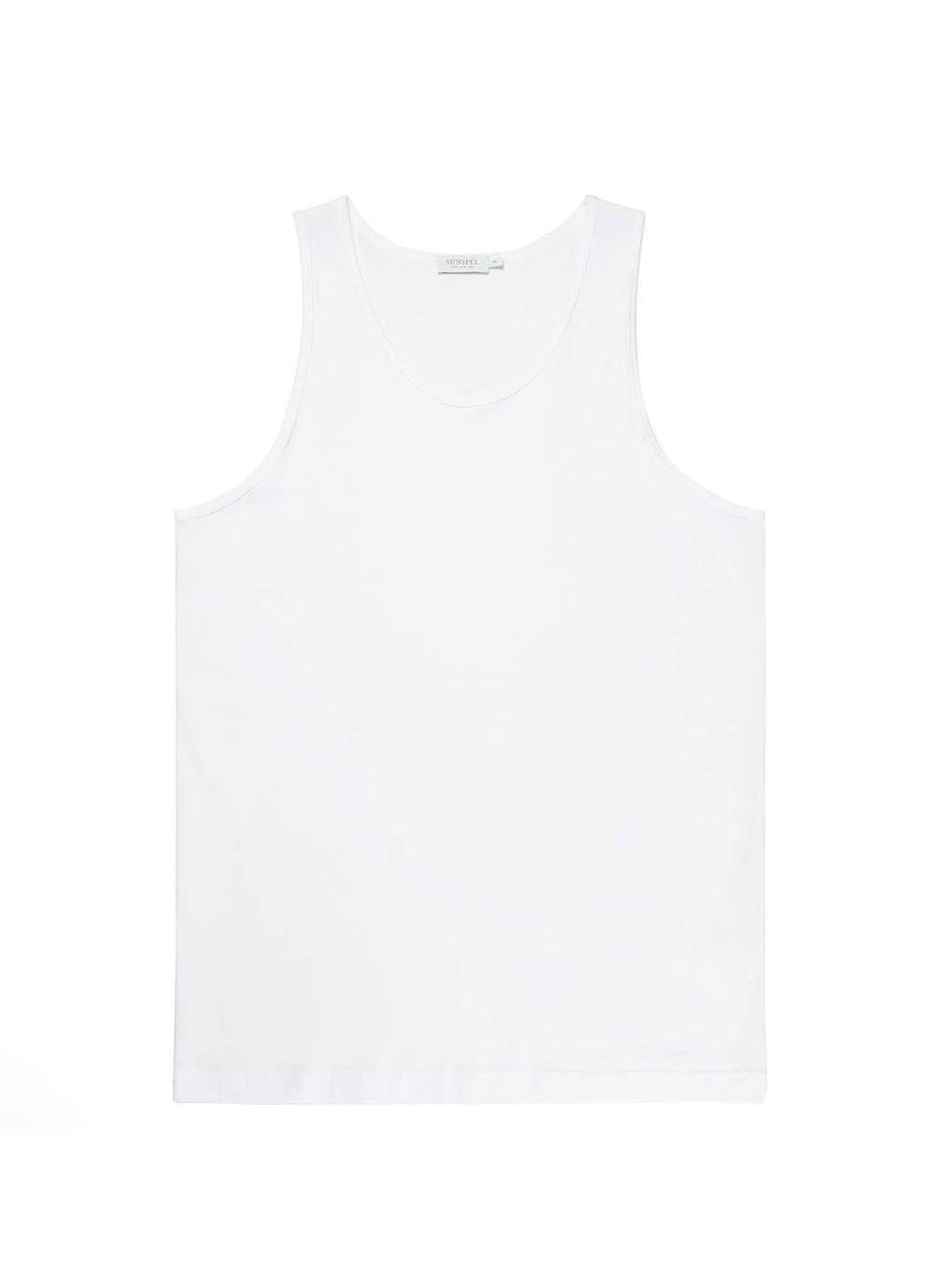 Sunspel Men's Superfine Cotton Underwear Vest In White for Men Lyst