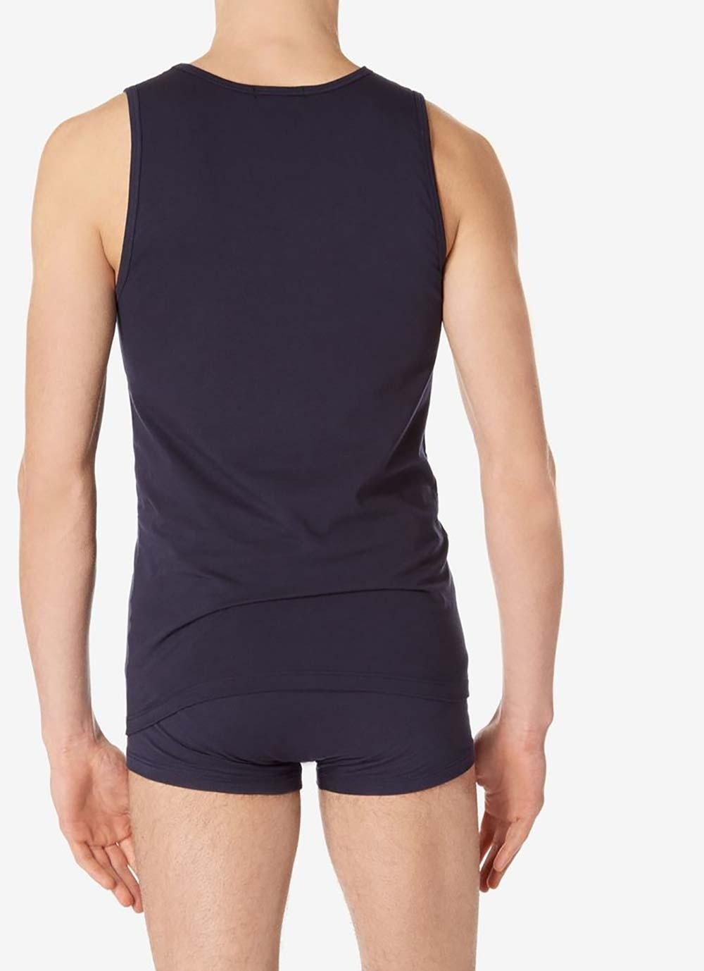 Sunspel Men's Stretch Cotton Underwear Vest In Navy in Blue for Men Lyst