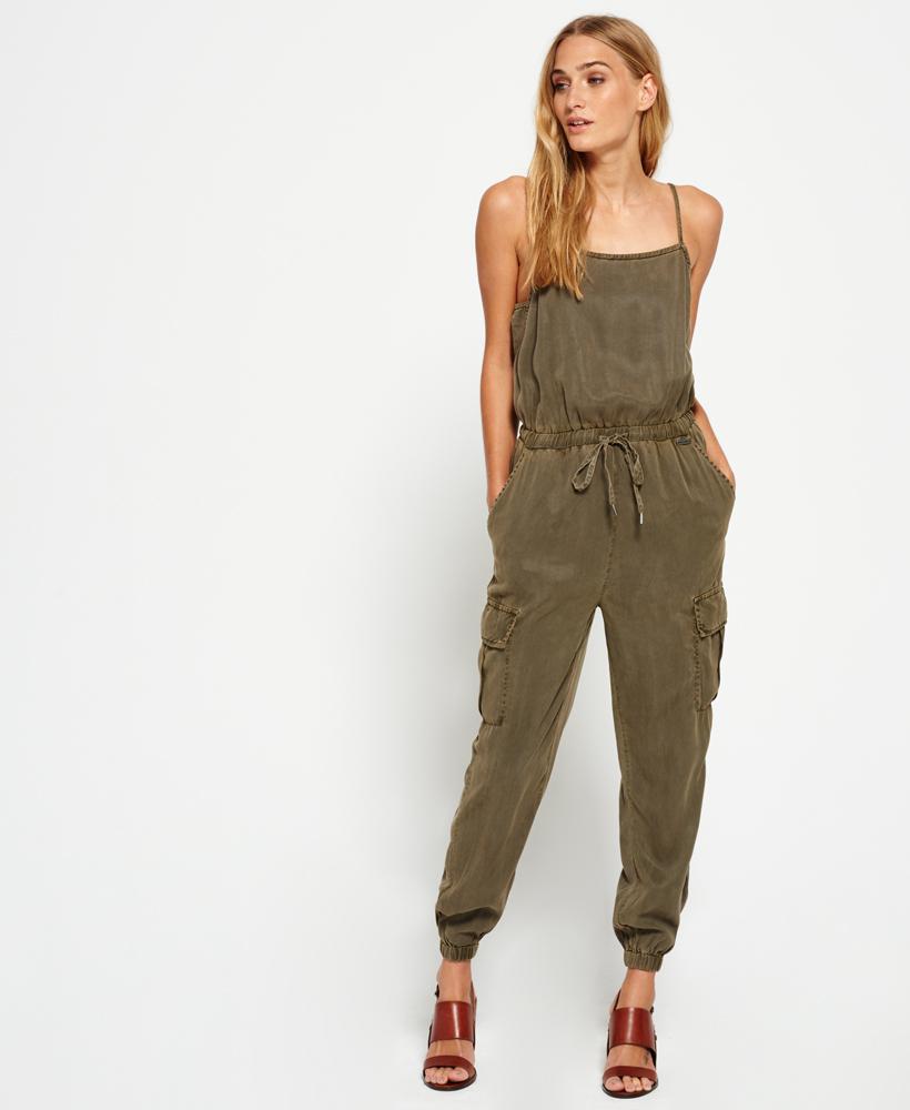 green jumpsuit casual