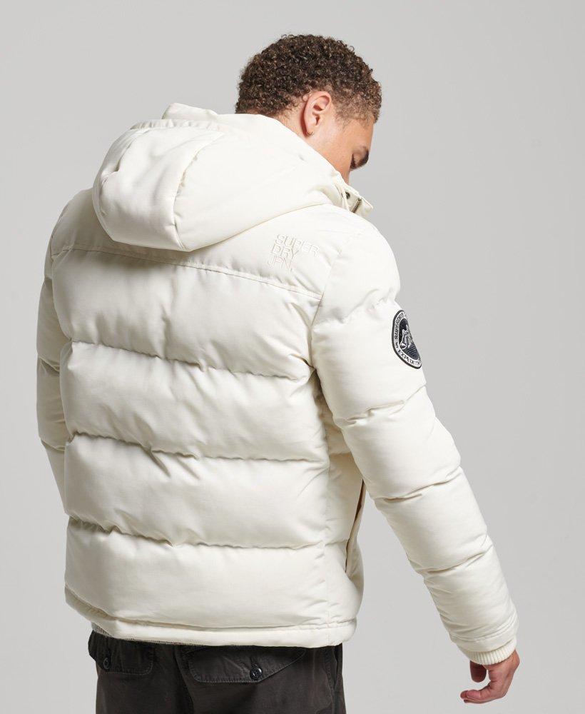 Superdry Everest Hooded Puffer Jacket Cream in Natural for Men | Lyst