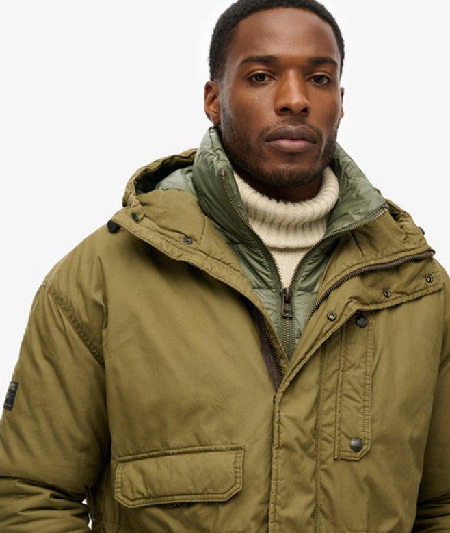 Superdry Hooded Cotton Lined Deck Jacket in Green for Men Lyst UK