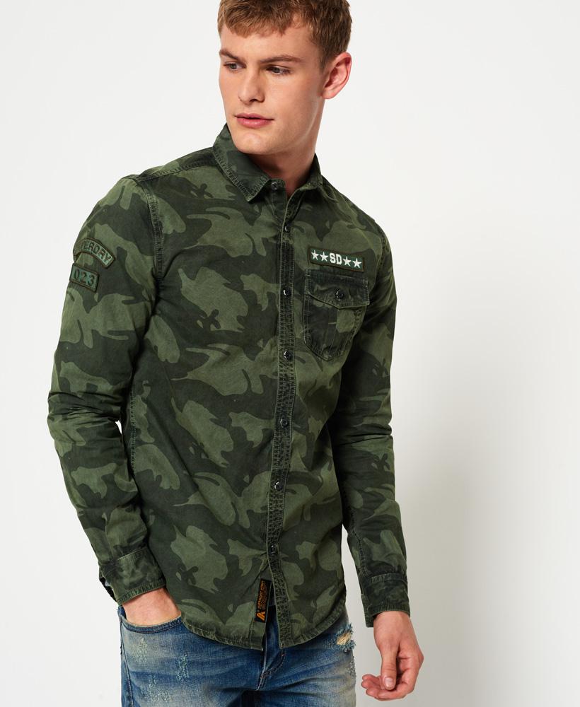 Lyst Superdry Combat Long Sleeve Shirt in Black for Men