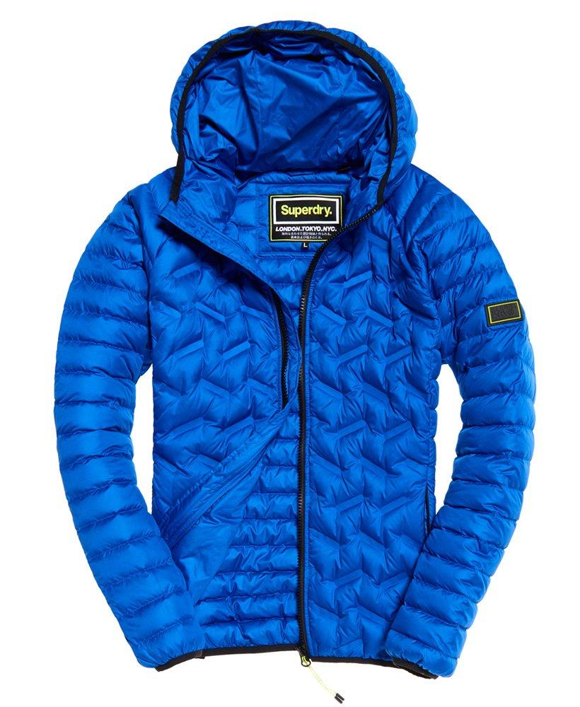 superdry micro quilt hooded down jacket