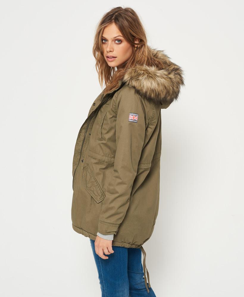 Superdry Fleece Heavy Weather Rookie Fishtail Parka Coat - Lyst