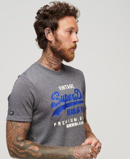 Superdry Classic Vintage Logo Heritage T-shirt in Gray for Men