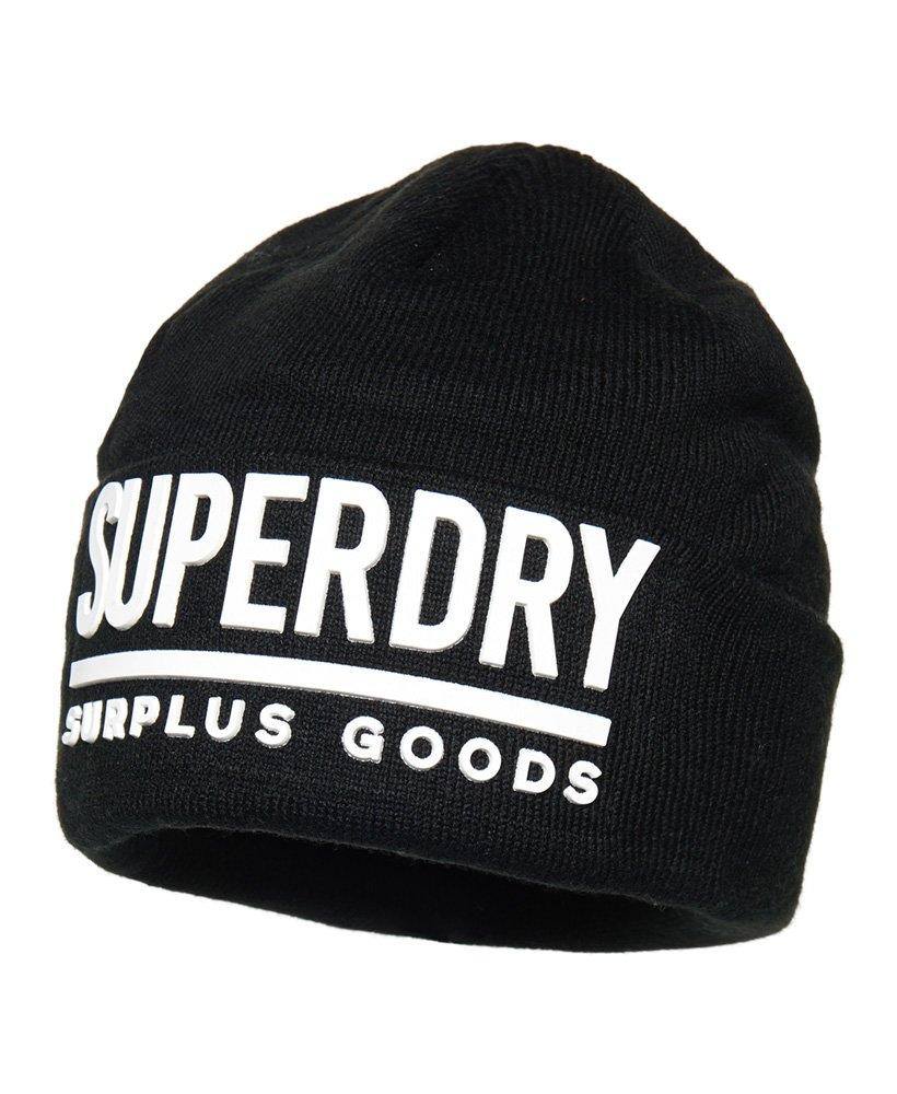 Superdry Surplus Goods Logo Beanie Black for Men | Lyst