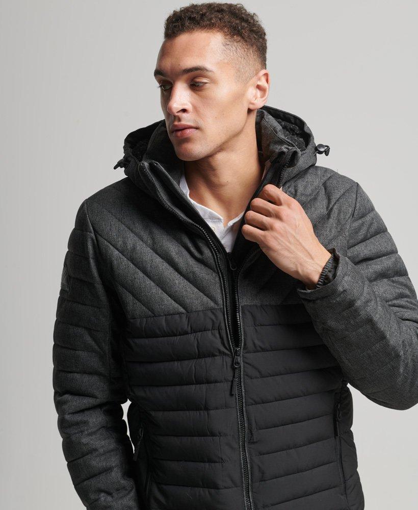 Superdry Tweed Mix Fuji Jacket in Black for Men | Lyst