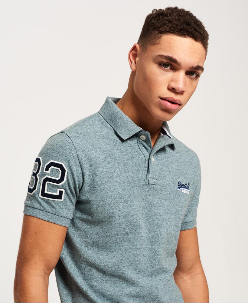 Lyst - Superdry Classic Pique Polo Shirt in Blue for Men
