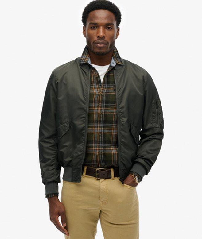 Superdry Merchant Ma1 Bomber Jacket in Grey for Men Lyst UK