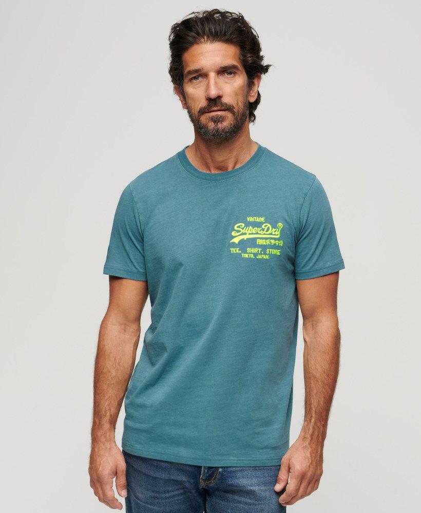 Superdry Neon Vintage Logo T-shirt Blue for Men | Lyst