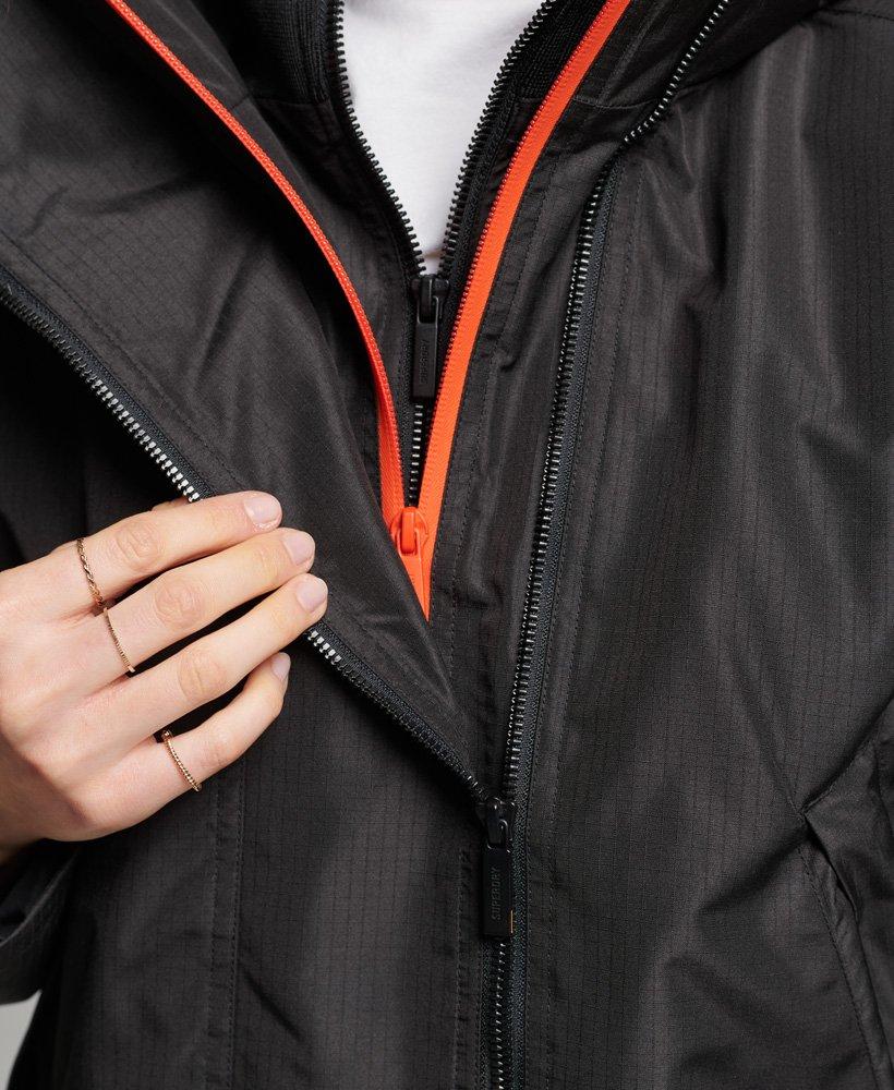 Superdry Sd-windcheater Jacket Black / Black Grid/bold Orange | Lyst