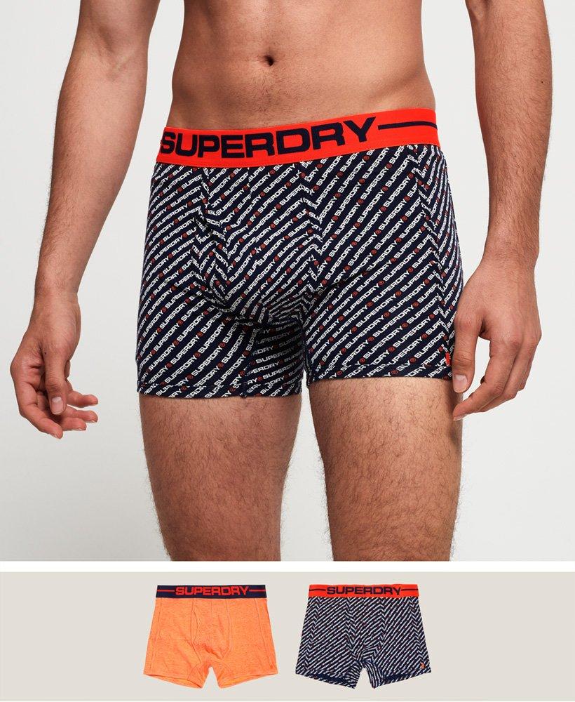 Superdry Sports Boxers Double Pack Orange in Blue for Men | Lyst